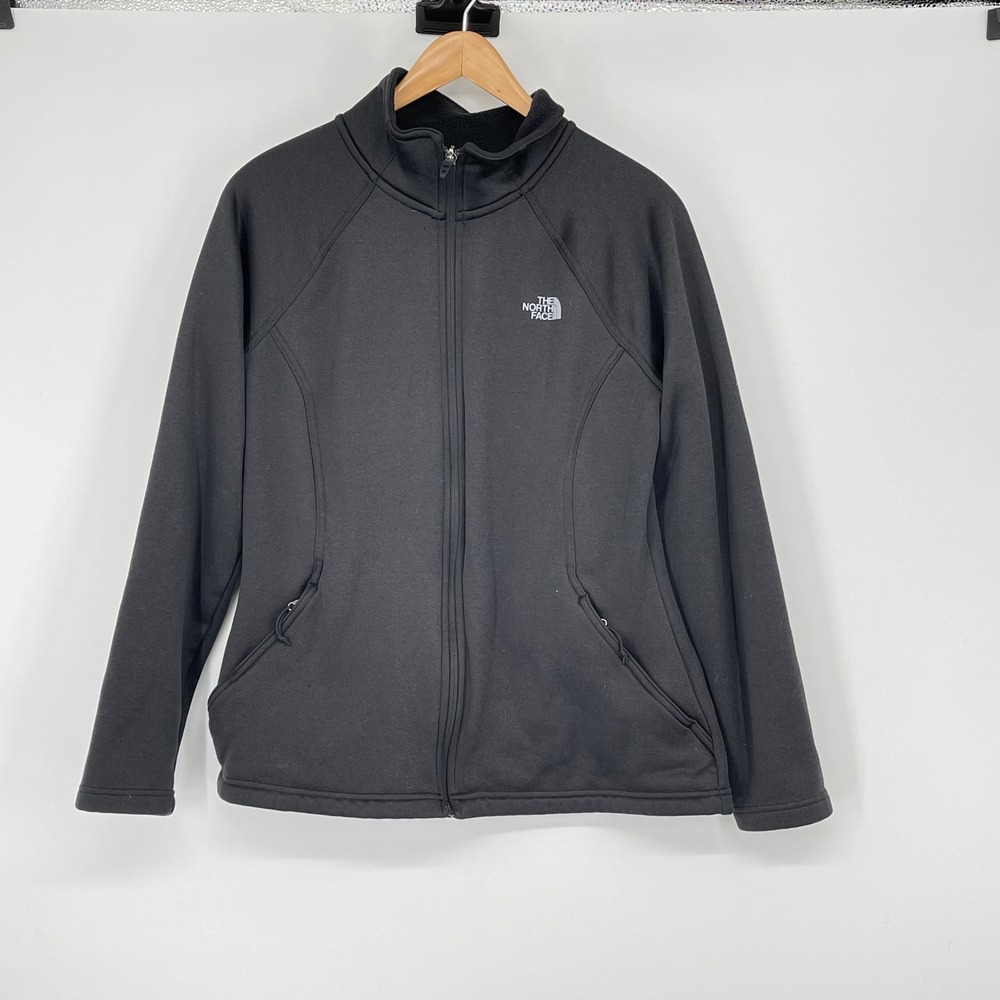 The‎ North Face Women's Black Fleece Jacket L Full Zip Long Sleeve Gorpcore